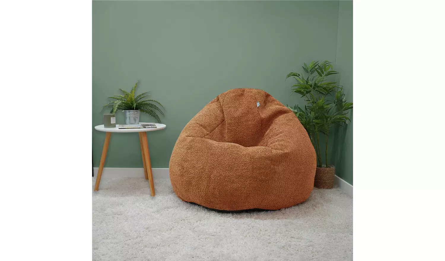 rucomfy Fabric Snug Slouchbag Beanbag - Rust