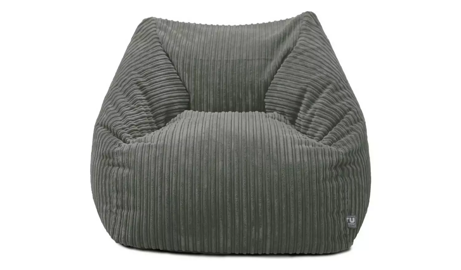 rucomfy Fabric Jumbo Cord Snuggle Chair Beanbag - Slate Grey