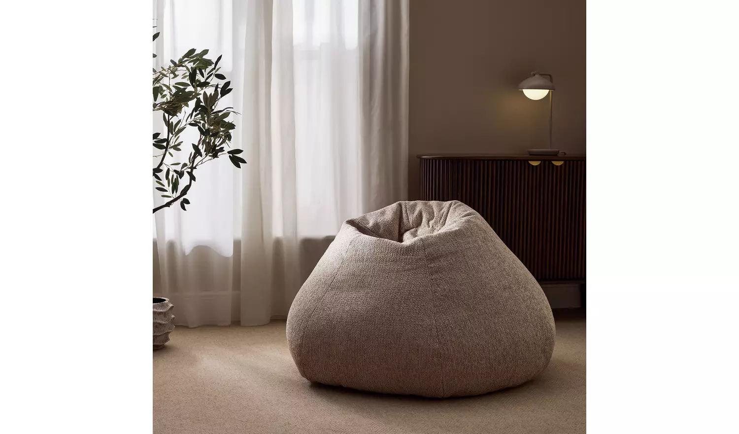 Kaikoo Ayrton Boucle Bean Bag - Beige