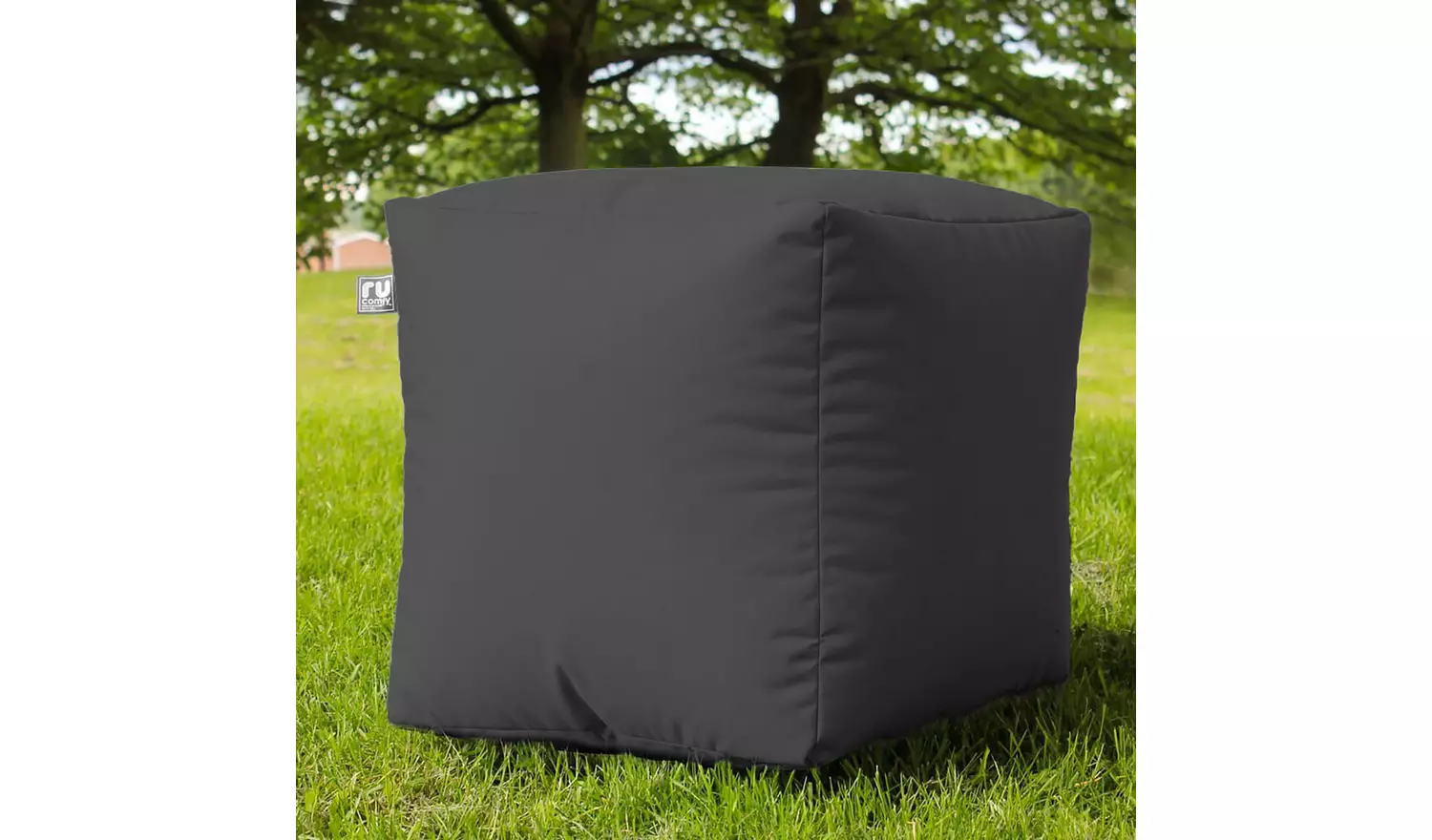 rucomfy Indoor Outdoor Cube Bean Bag - Dark Grey