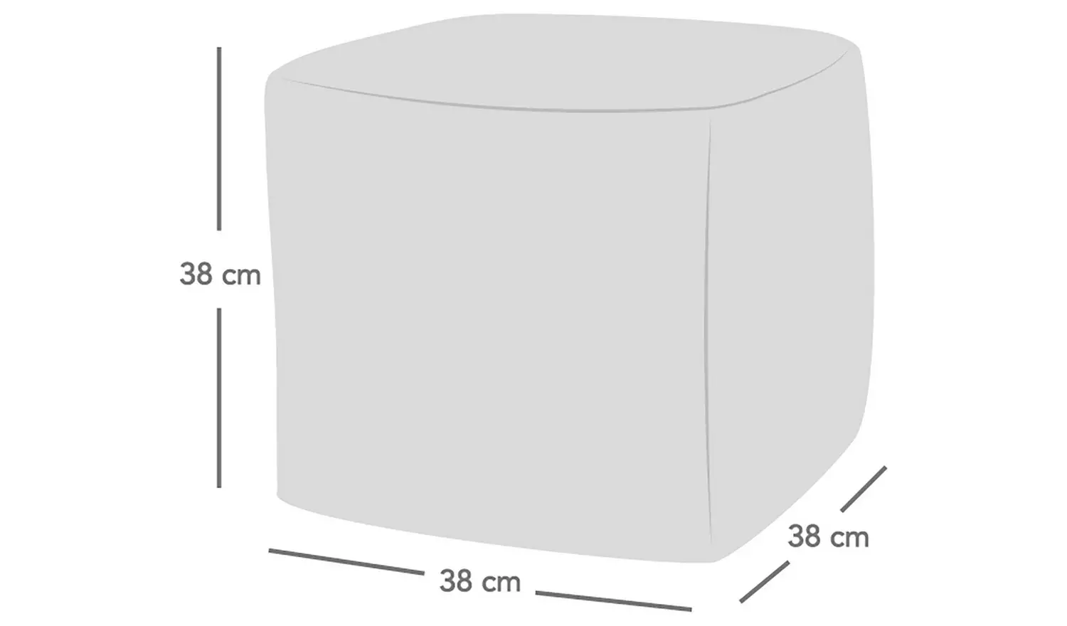 rucomfy Indoor Outdoor Cube Bean Bag - Turquoise