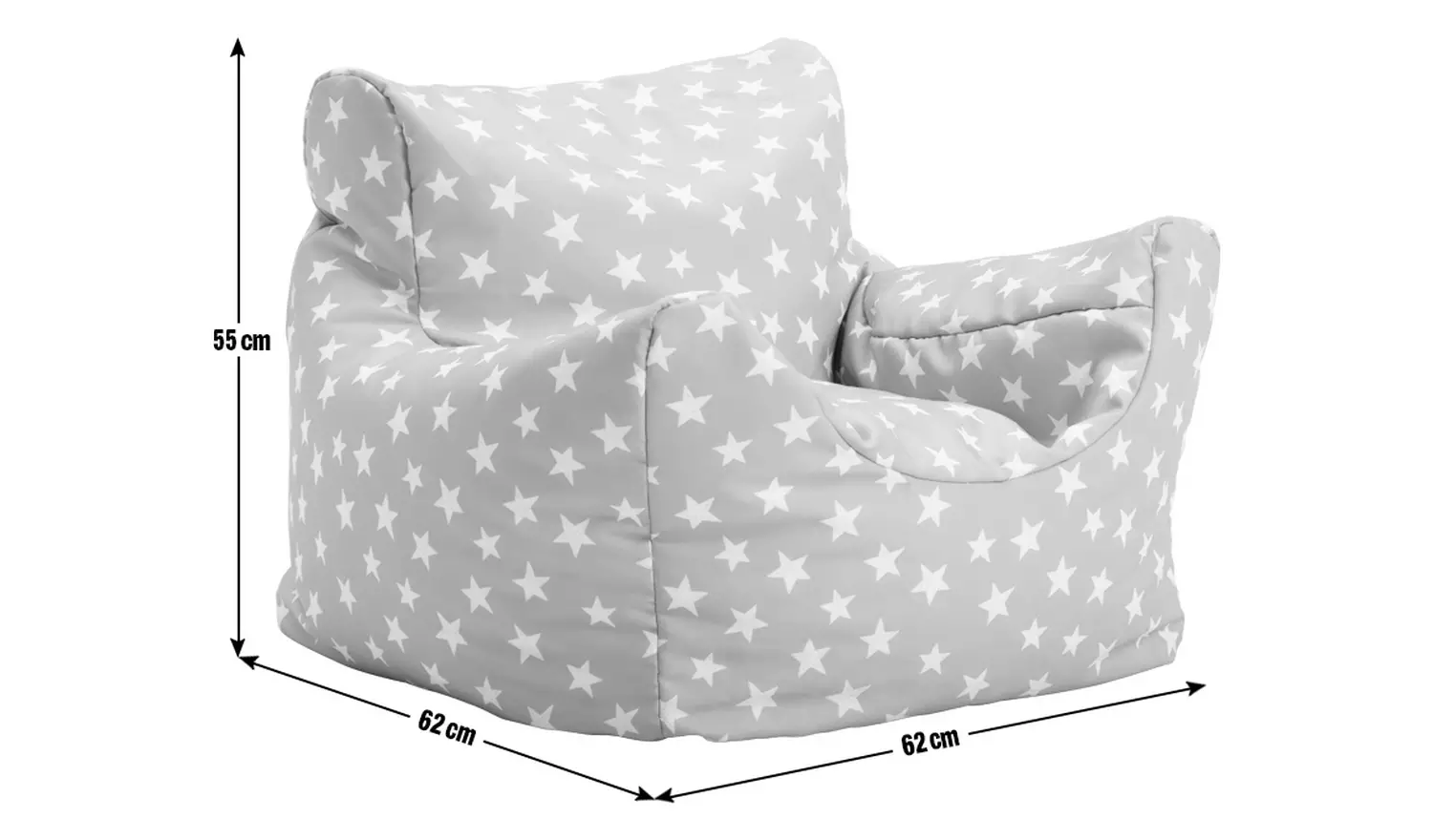 Habitat Kids Funzee Grey Stars Bean Bag