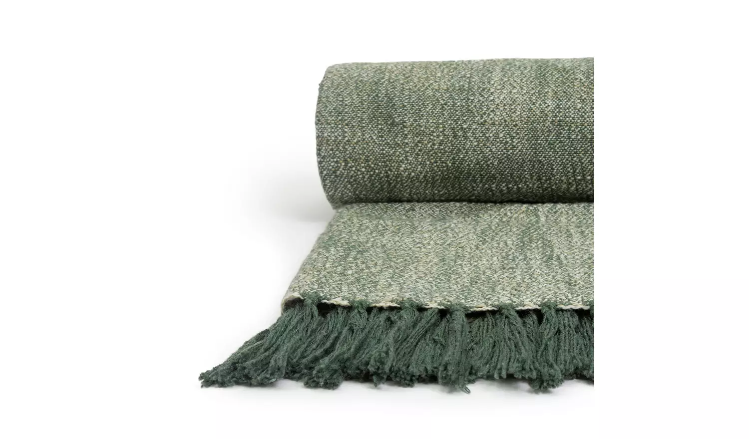 Habitat Woven Throw - Green - 125x150cm