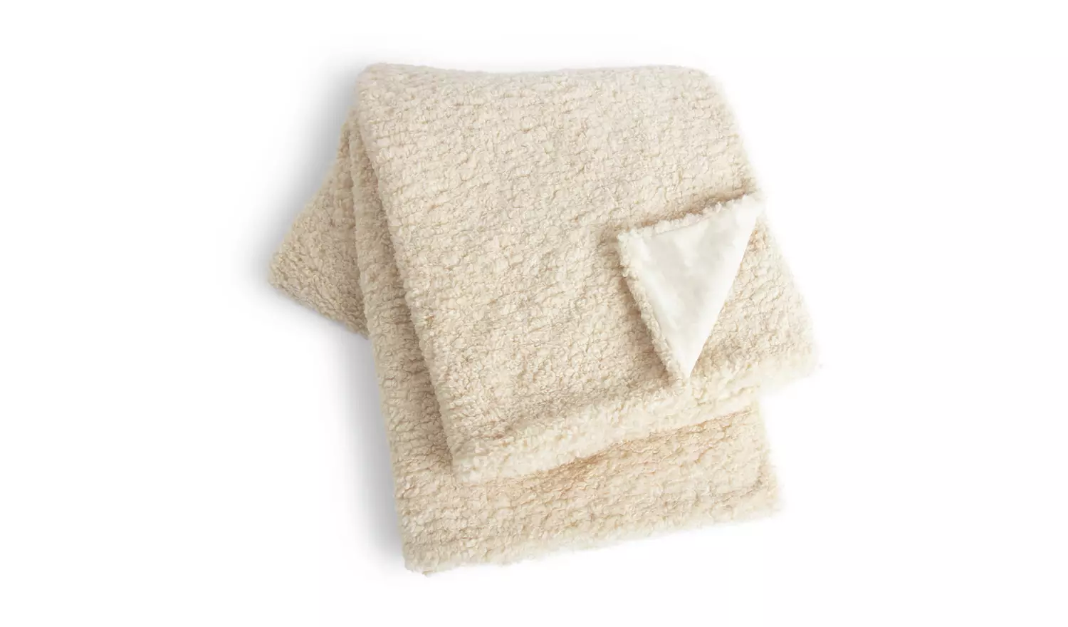 Habitat Faux Shearling Throw - Oatmeal - 150x200cm