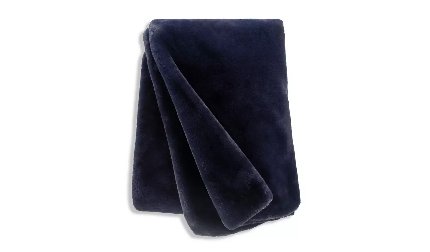 Habitat Faux Fur Throw - Navy- 125x150cm