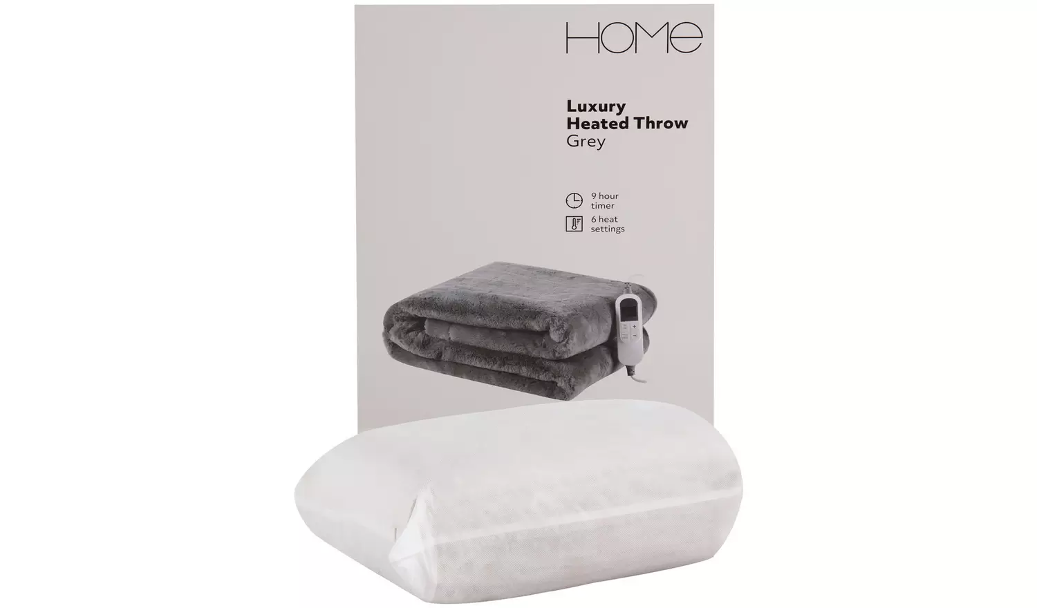Home Grey Heated Throw