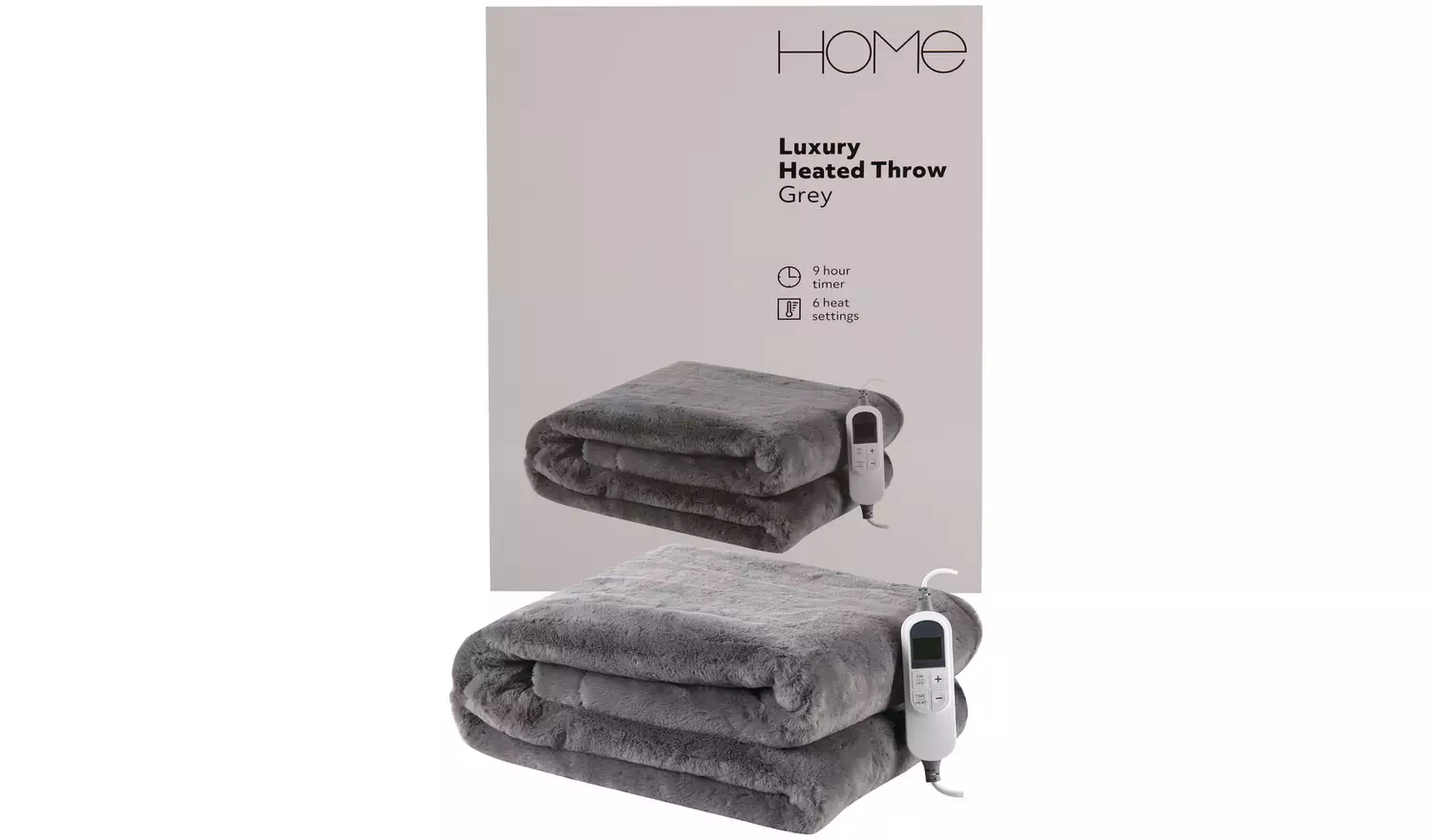 Home Grey Heated Throw