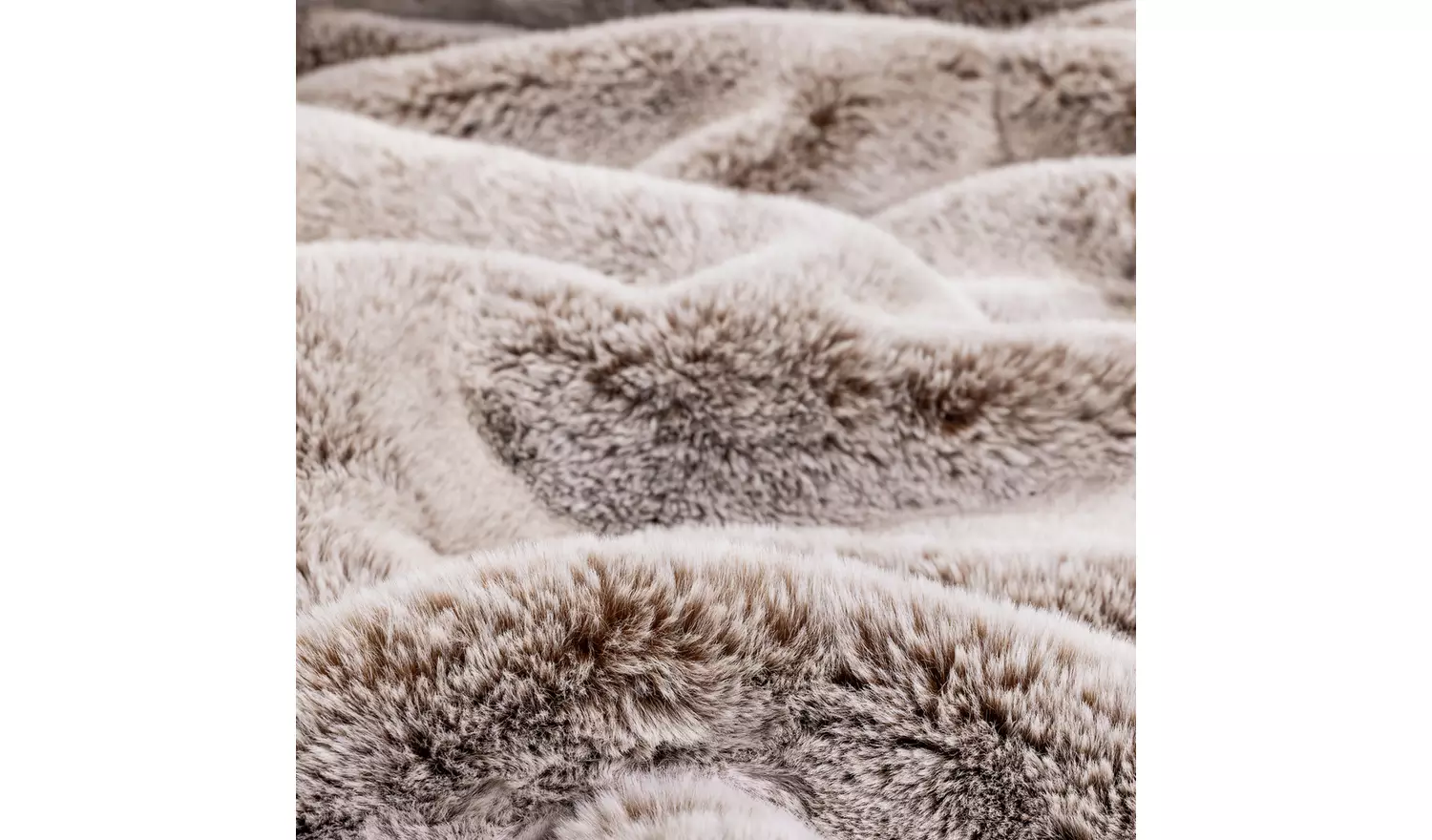 Habitat Fur Tipped Throw - Brown -125x150cm