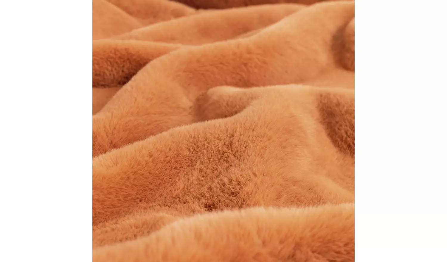 Habitat Faux Fur Throw - Cinnamon - 125x150cm