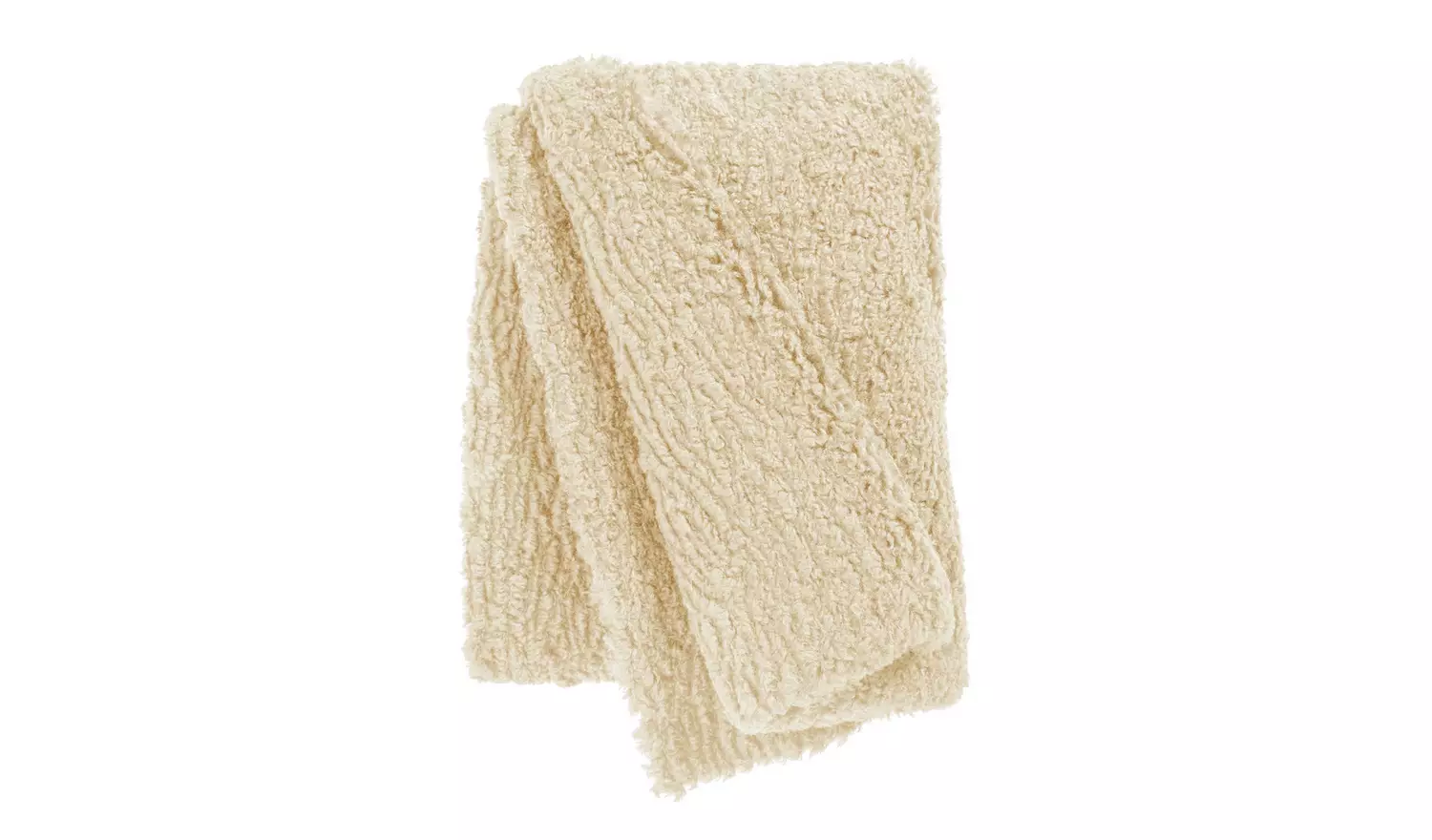 Habitat Faux Shearling Throw - Oatmeal - 125X150cm