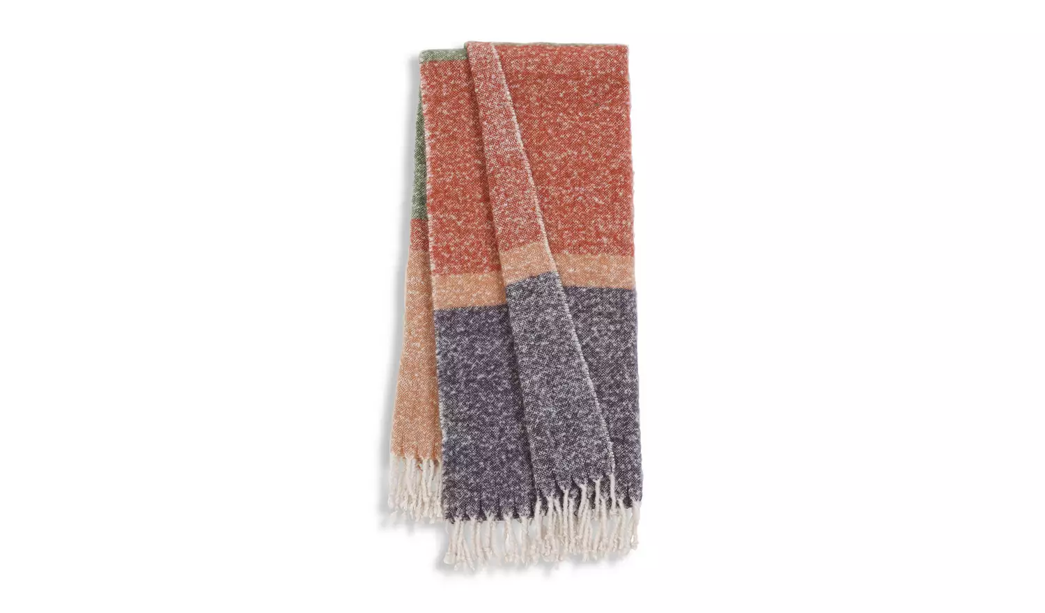 Habitat Faux Mohair Stripe Throw - Multicoloured - 125X150cm