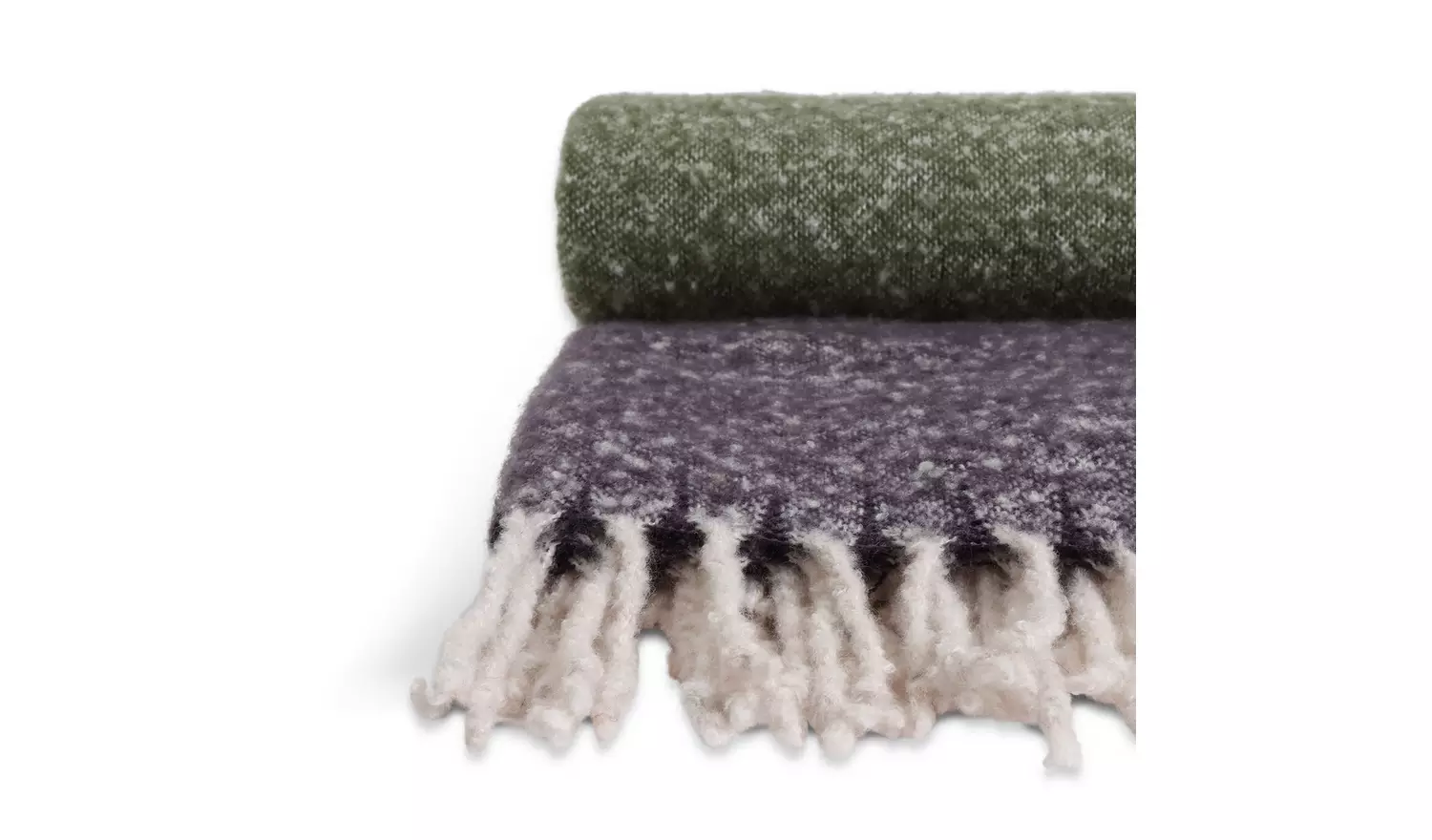 Habitat Faux Mohair Stripe Throw - Multicoloured - 125X150cm
