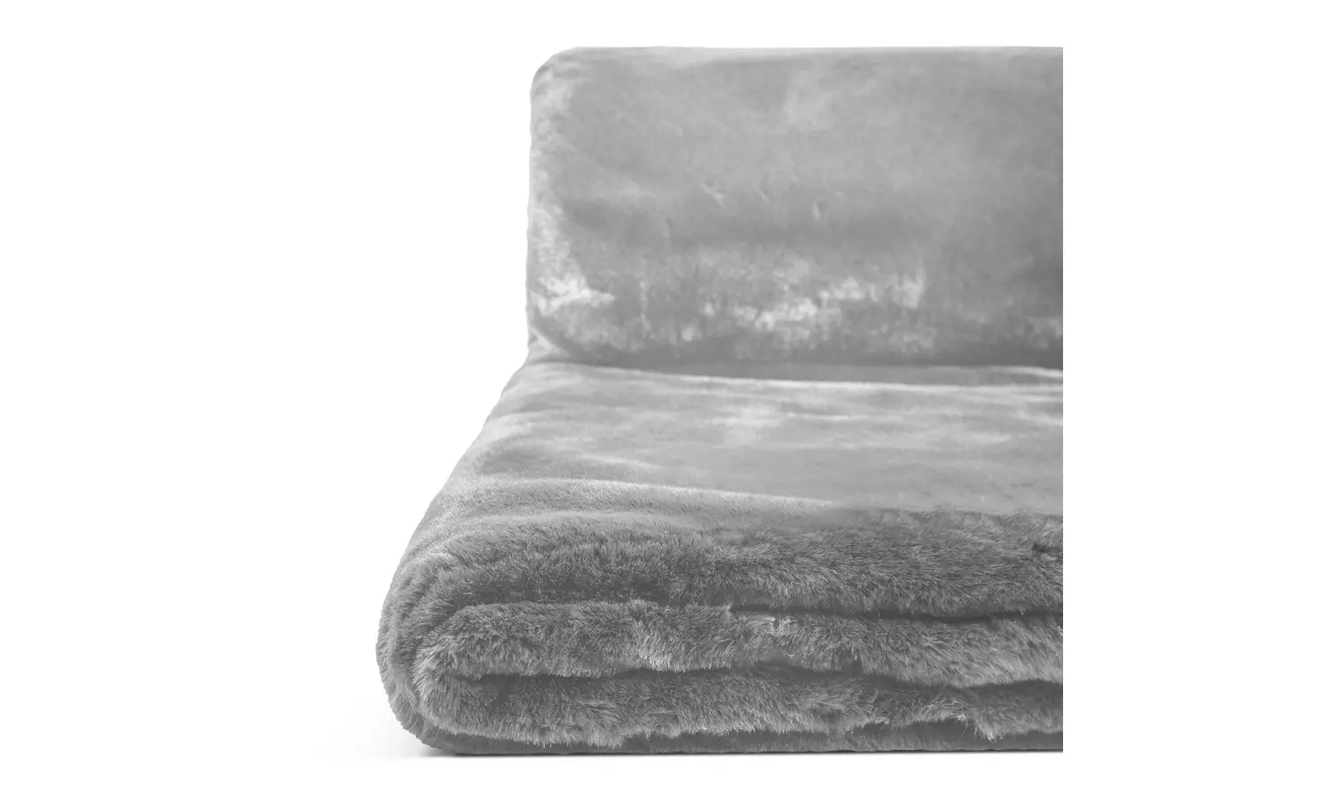 Habitat Faux Fur Throw - Dove Grey - 125x150cm