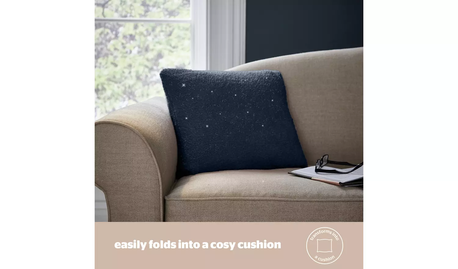 Silentnight Navy Sparkle Snugsie Wearable Blanket