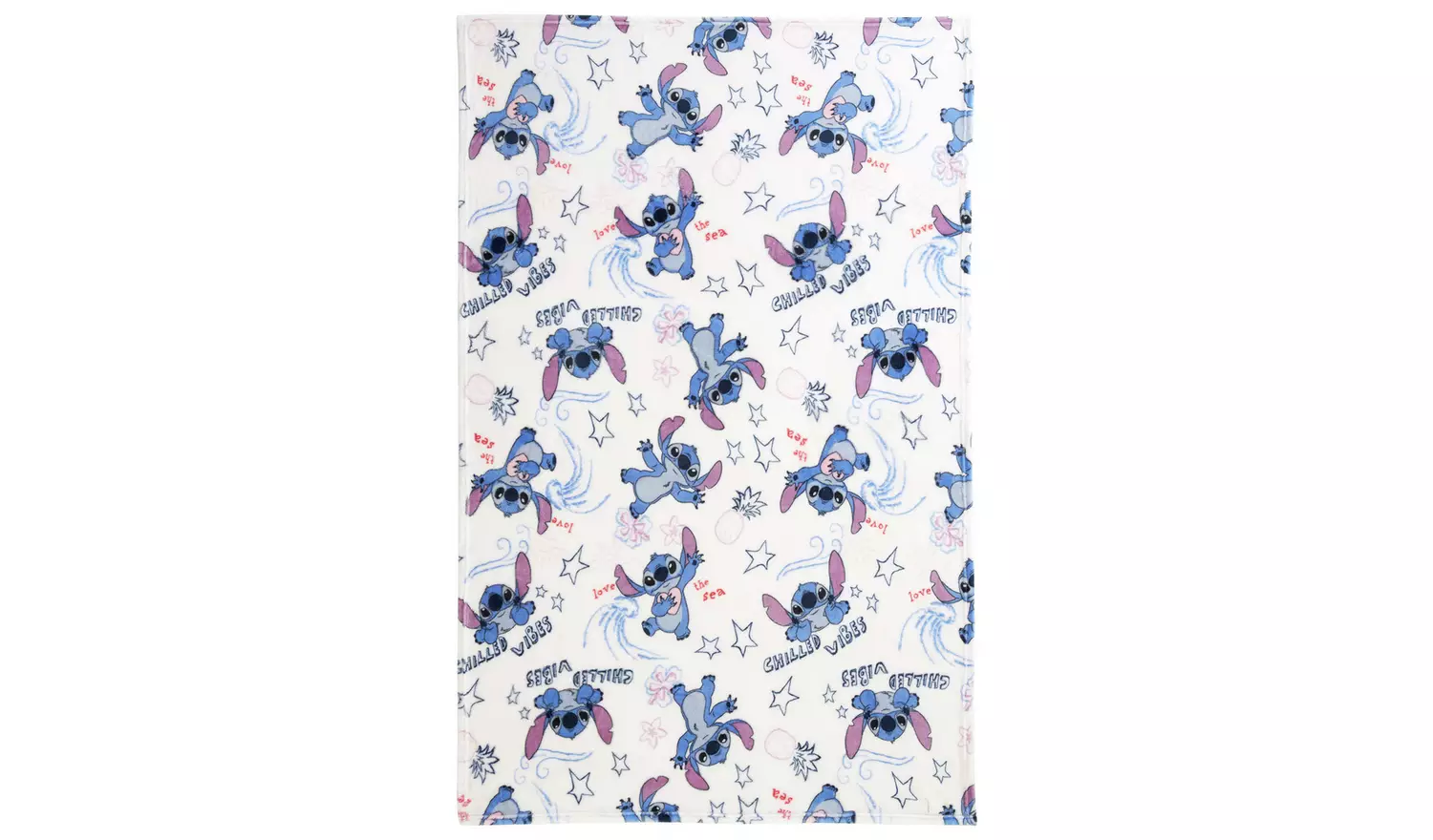 Disney Stitch FLeece Blanket - Blue & Pink