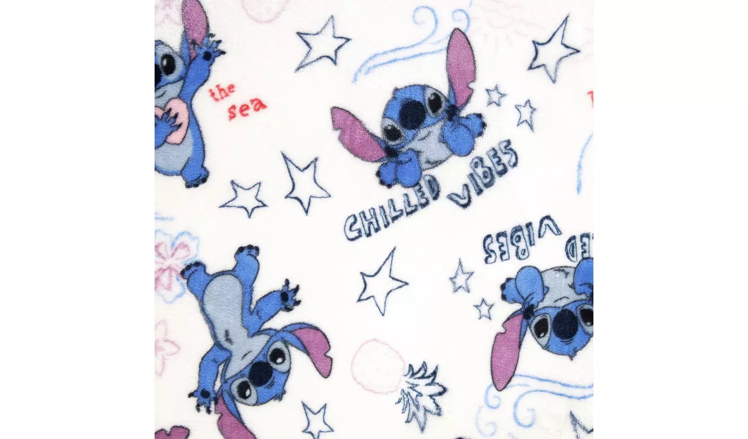 Disney Stitch FLeece Blanket - Blue & Pink