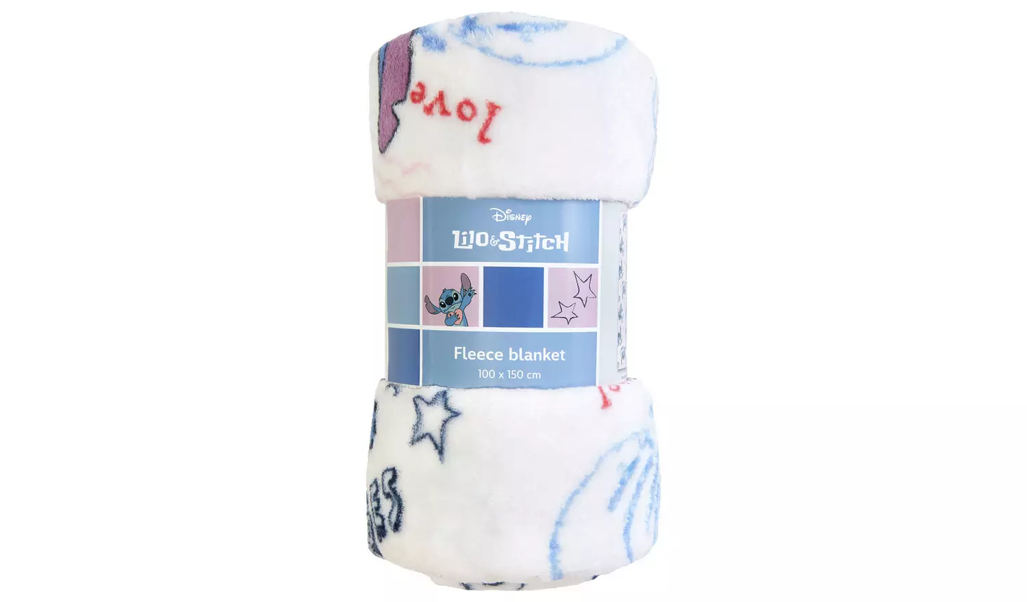 Disney Stitch FLeece Blanket - Blue & Pink