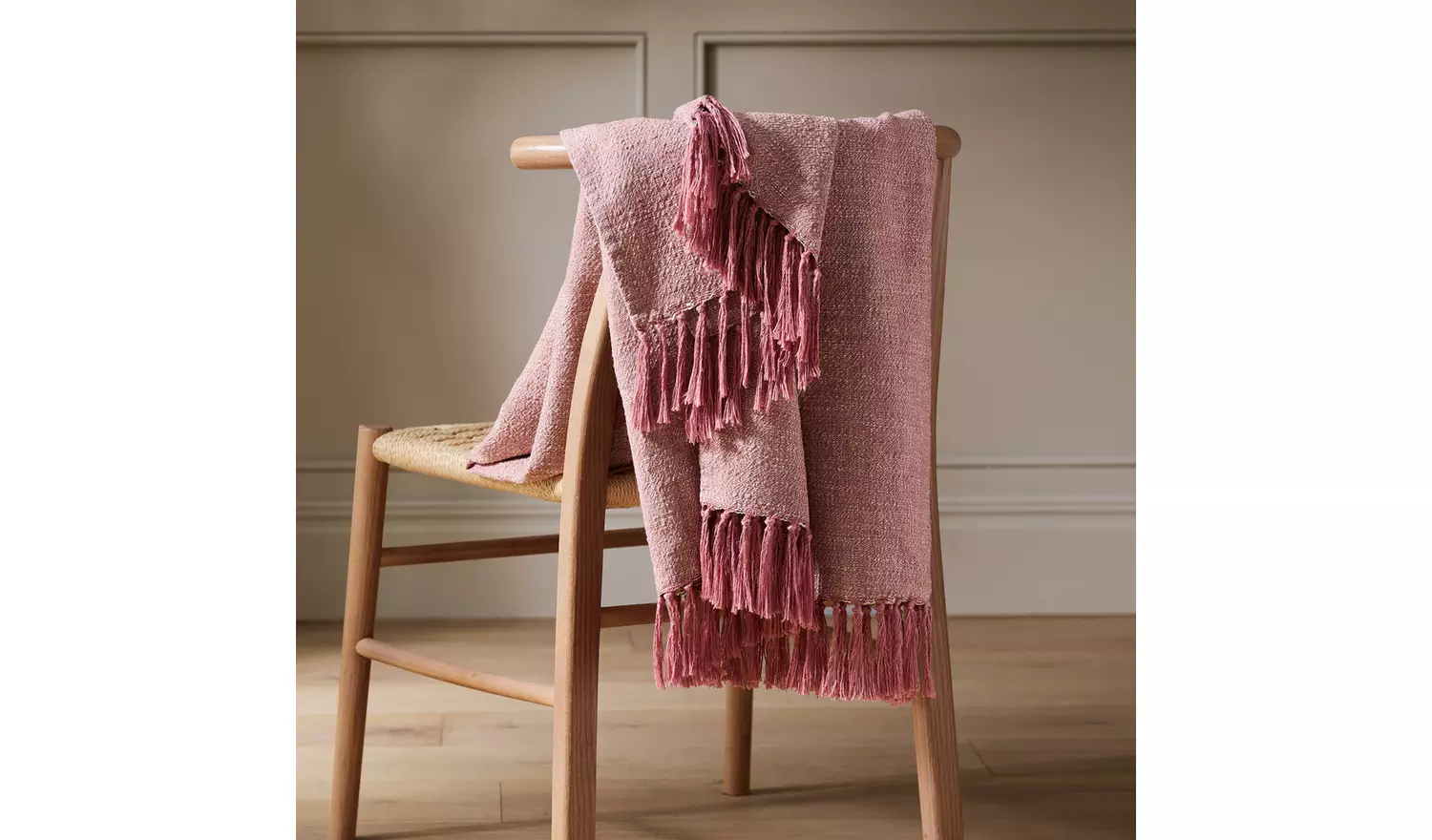 Habitat Woven Throw - Rose - 125x150cm