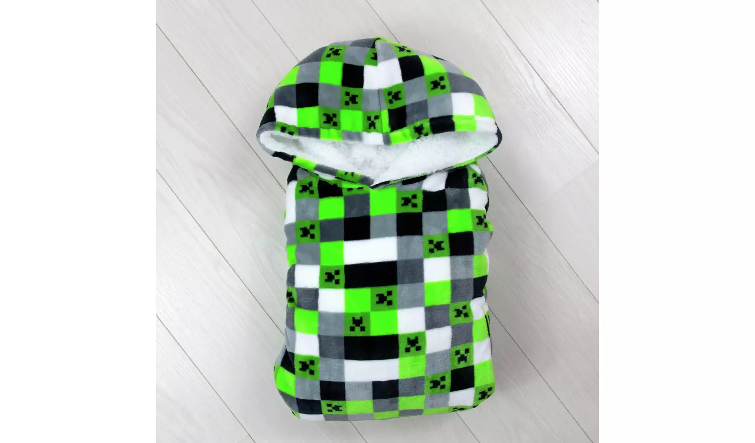 Minecraft Fleece Hooded Blanket - Medium