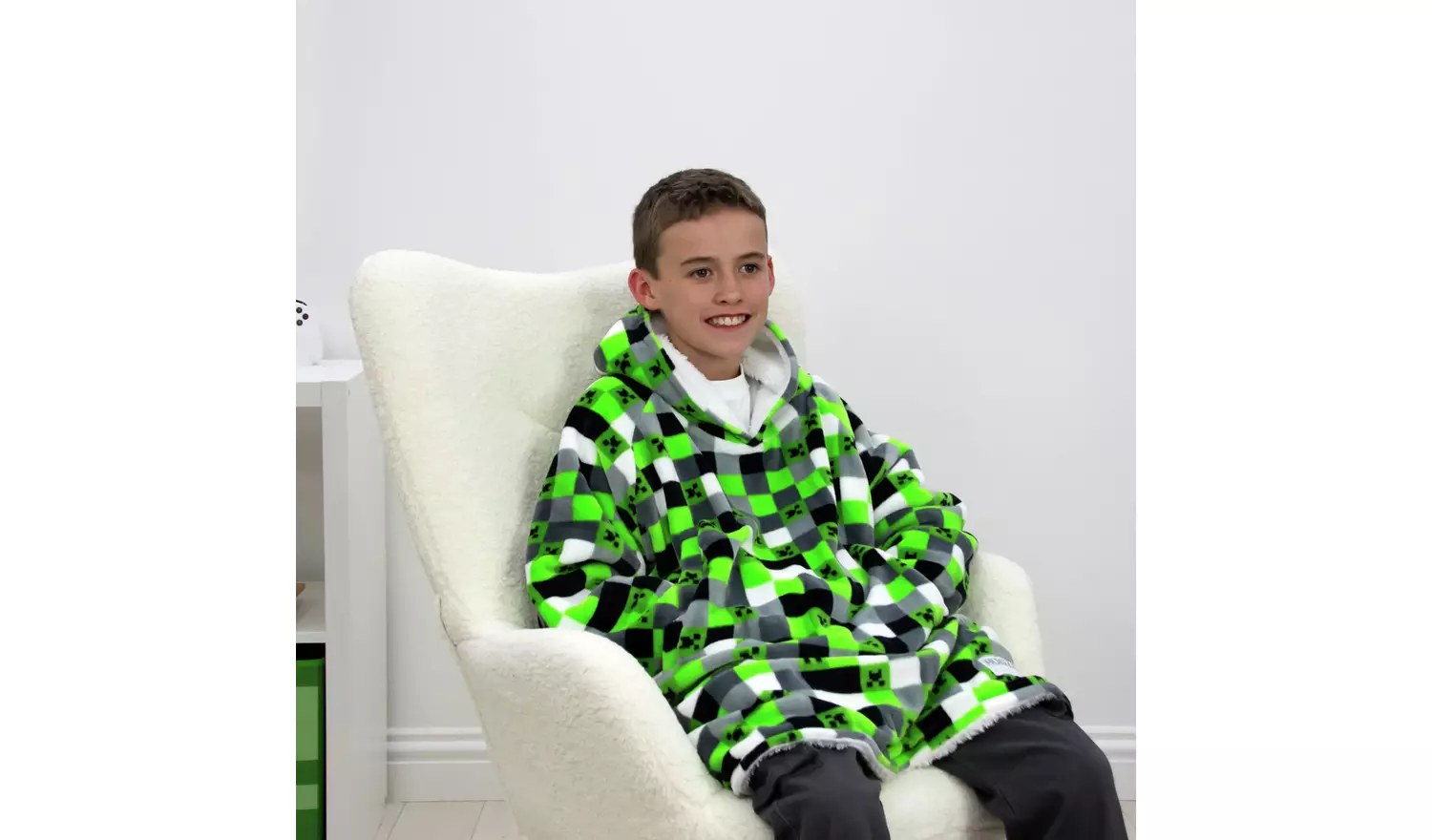 Minecraft Fleece Hooded Blanket - Medium
