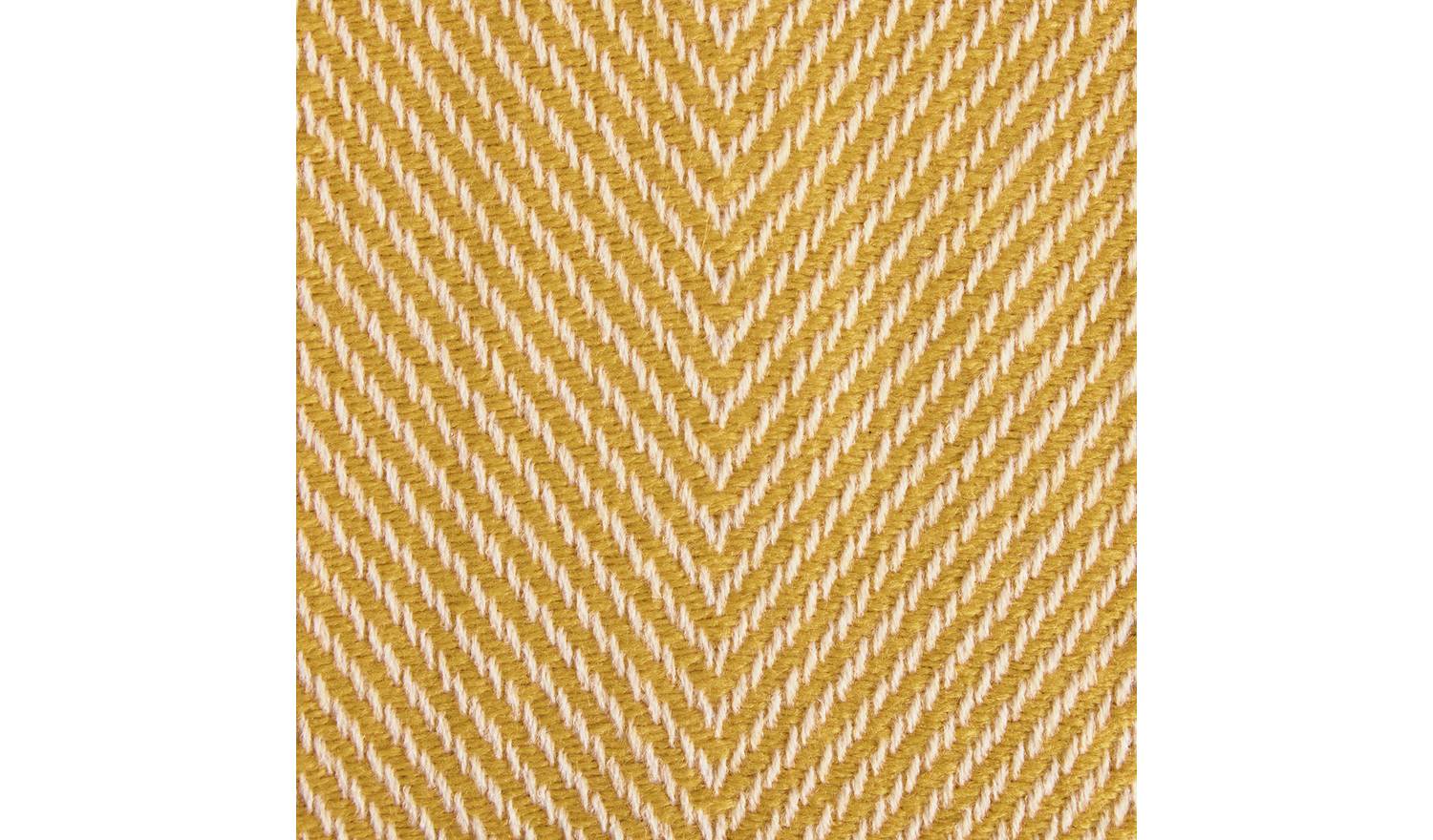 Habitat Herringbone Throw - Mustard - 125x150cm