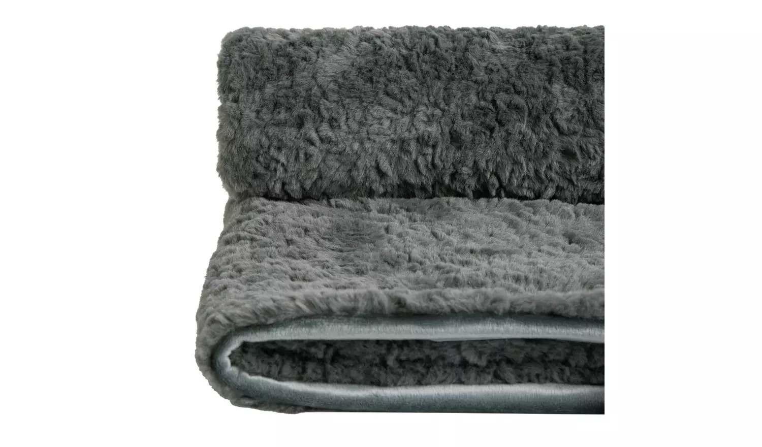 Habitat Faux Fur Textured Throw - Charcoal - 150x200cm