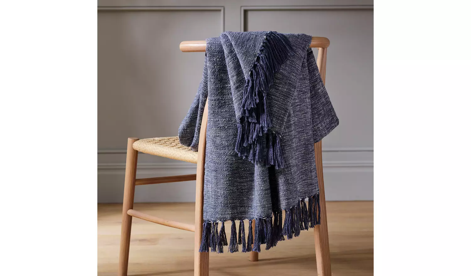 Habitat Woven Throw - Blue - 125x150cm