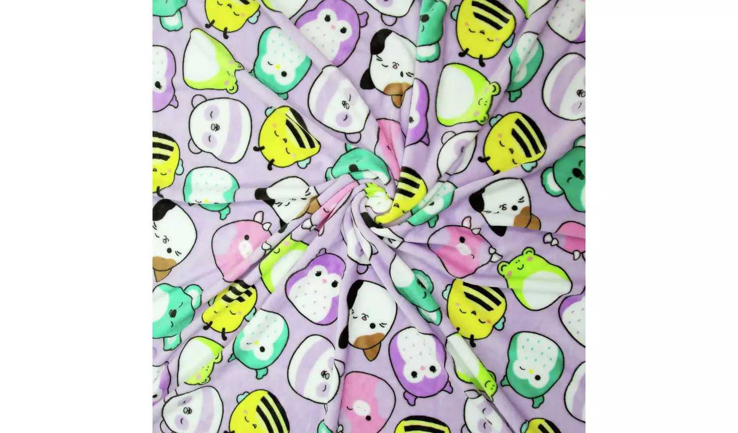 Squishmallows Squad Fleece Throw - Lilac - 100x150cm