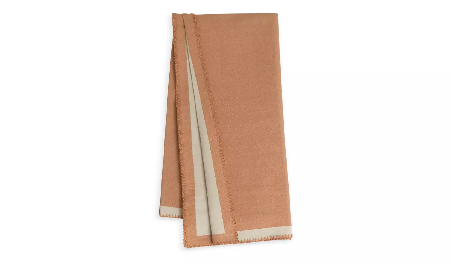 Habitat Blanket Stitch Throw - Plaster Pink - 125x150cm