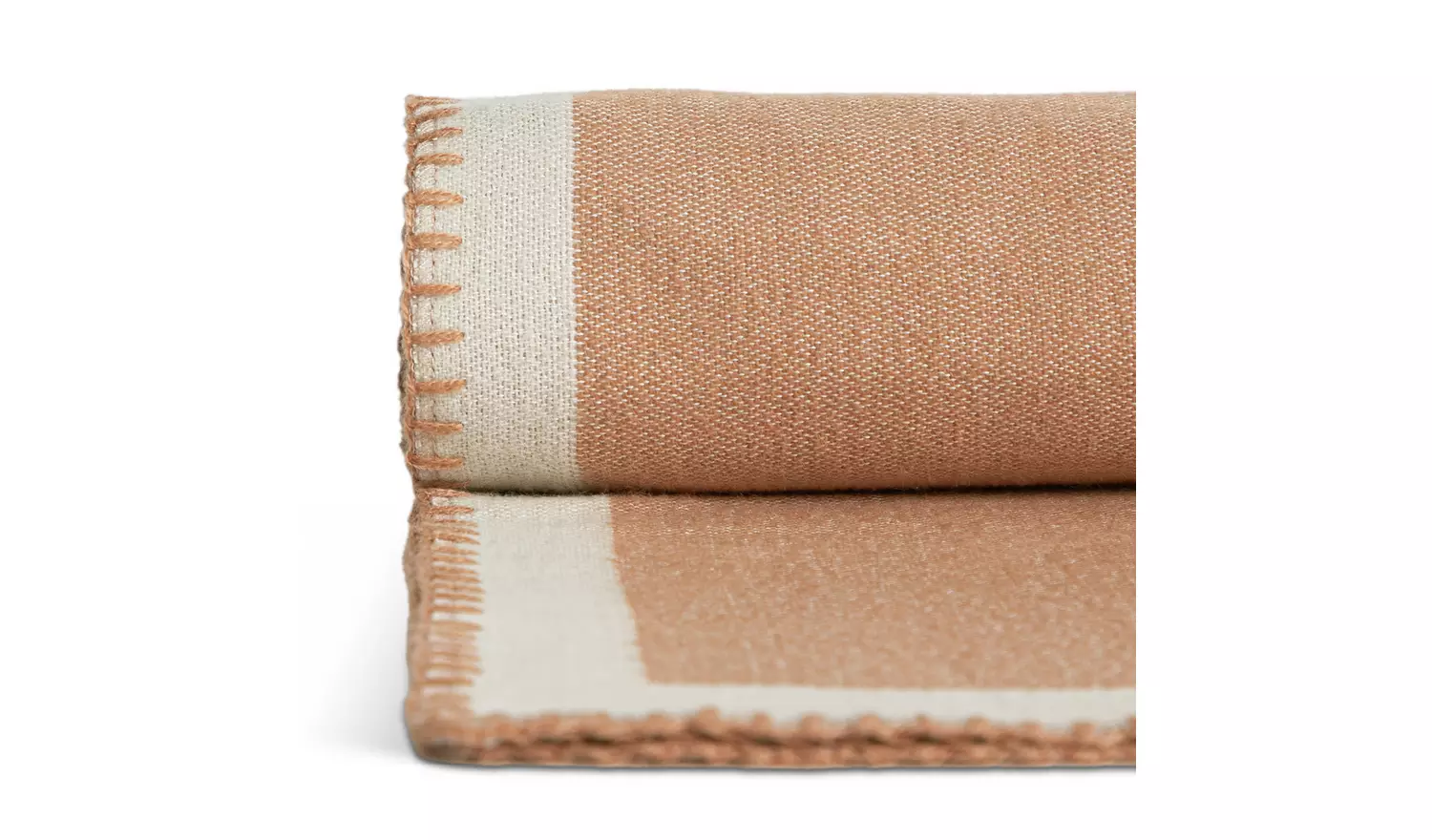 Habitat Blanket Stitch Throw - Plaster Pink - 125x150cm