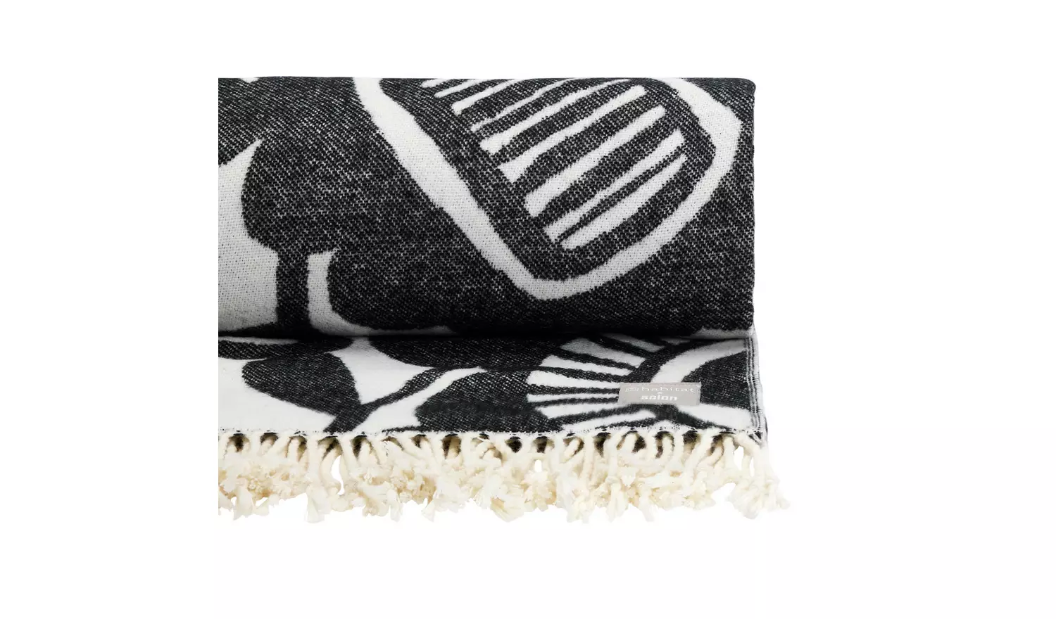 Habitat x Scion Kukkia Throw - Black - 150x200cm