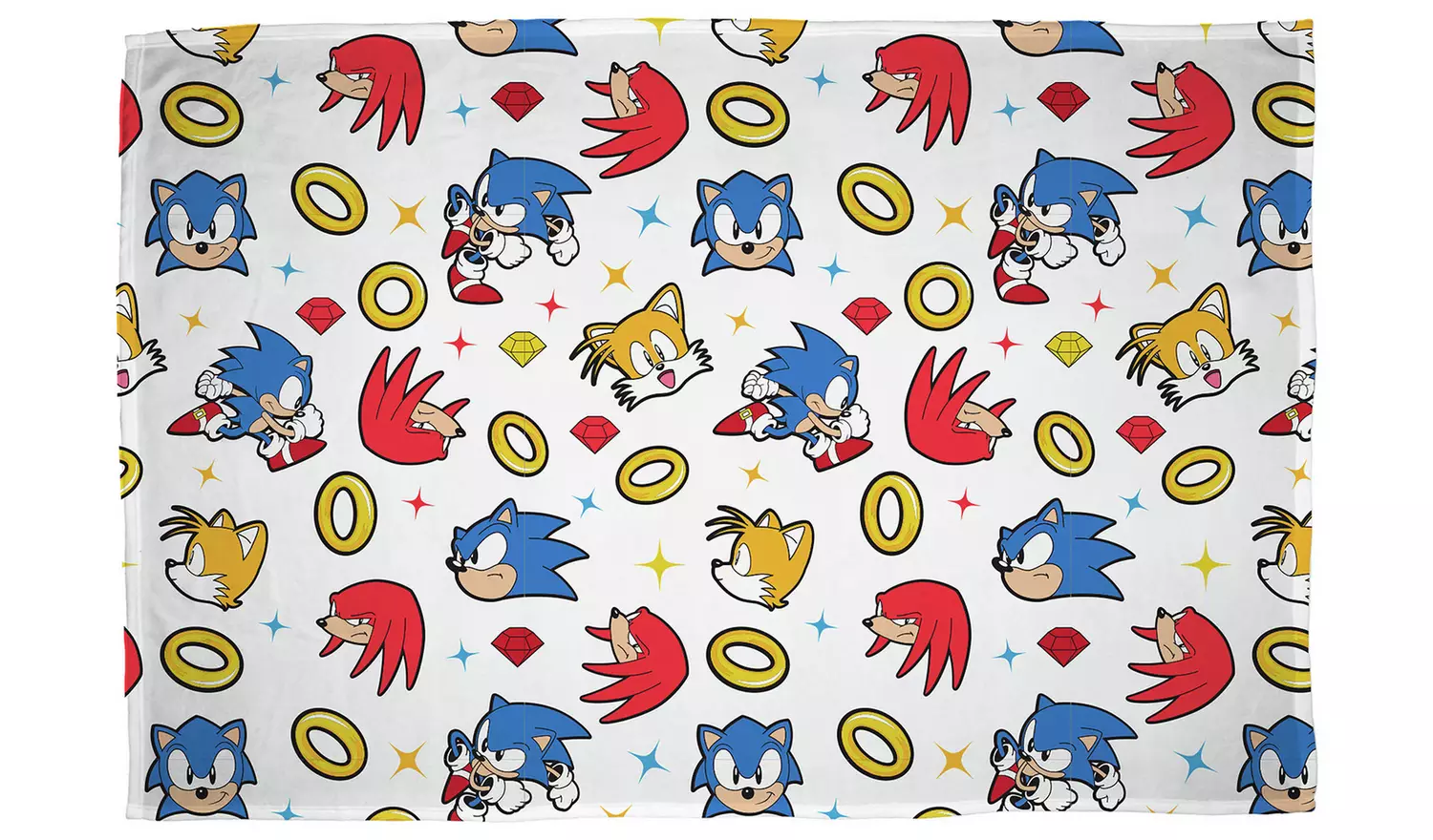 Sonic the Hedgehog Fleece Throw - White - 100x150cm