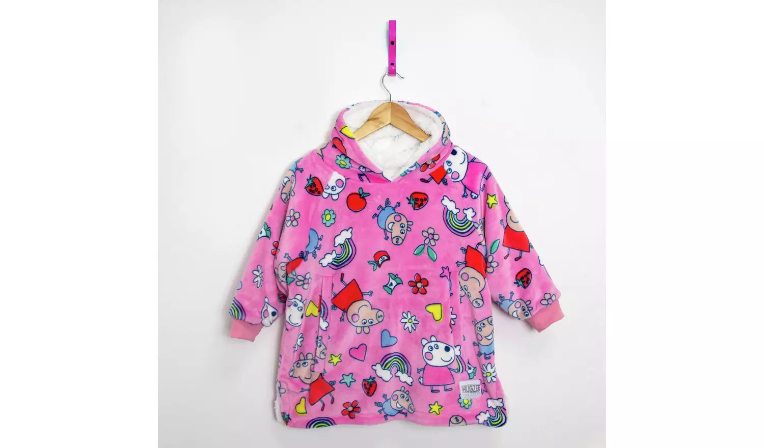 Peppa Pig Pink Fleece Hooded Blanket - Small
