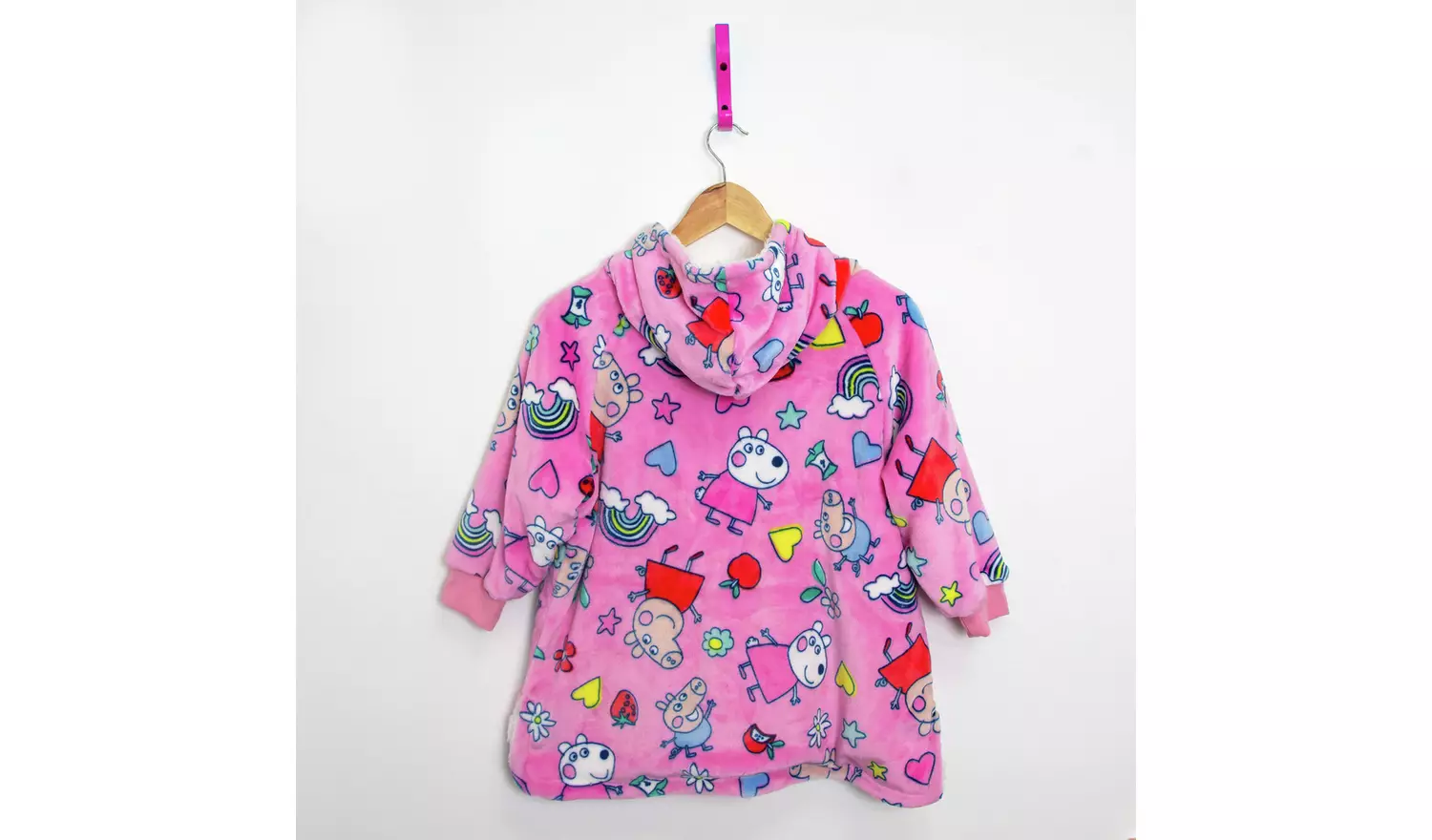 Peppa Pig Pink Fleece Hooded Blanket - Small