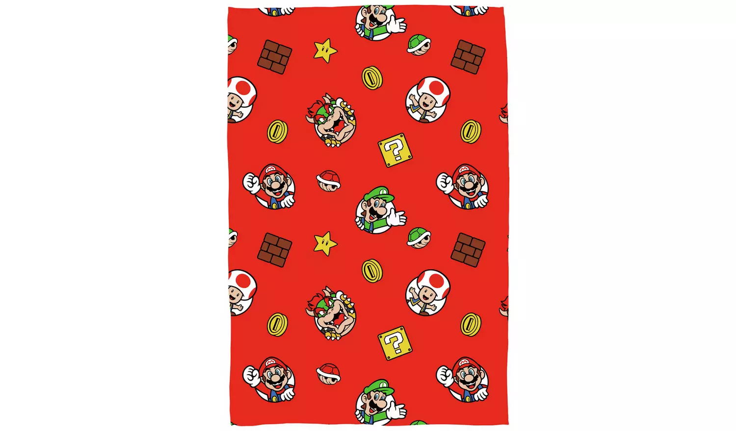Nintendo Mario Fleece Throw - Red - 100x150cm