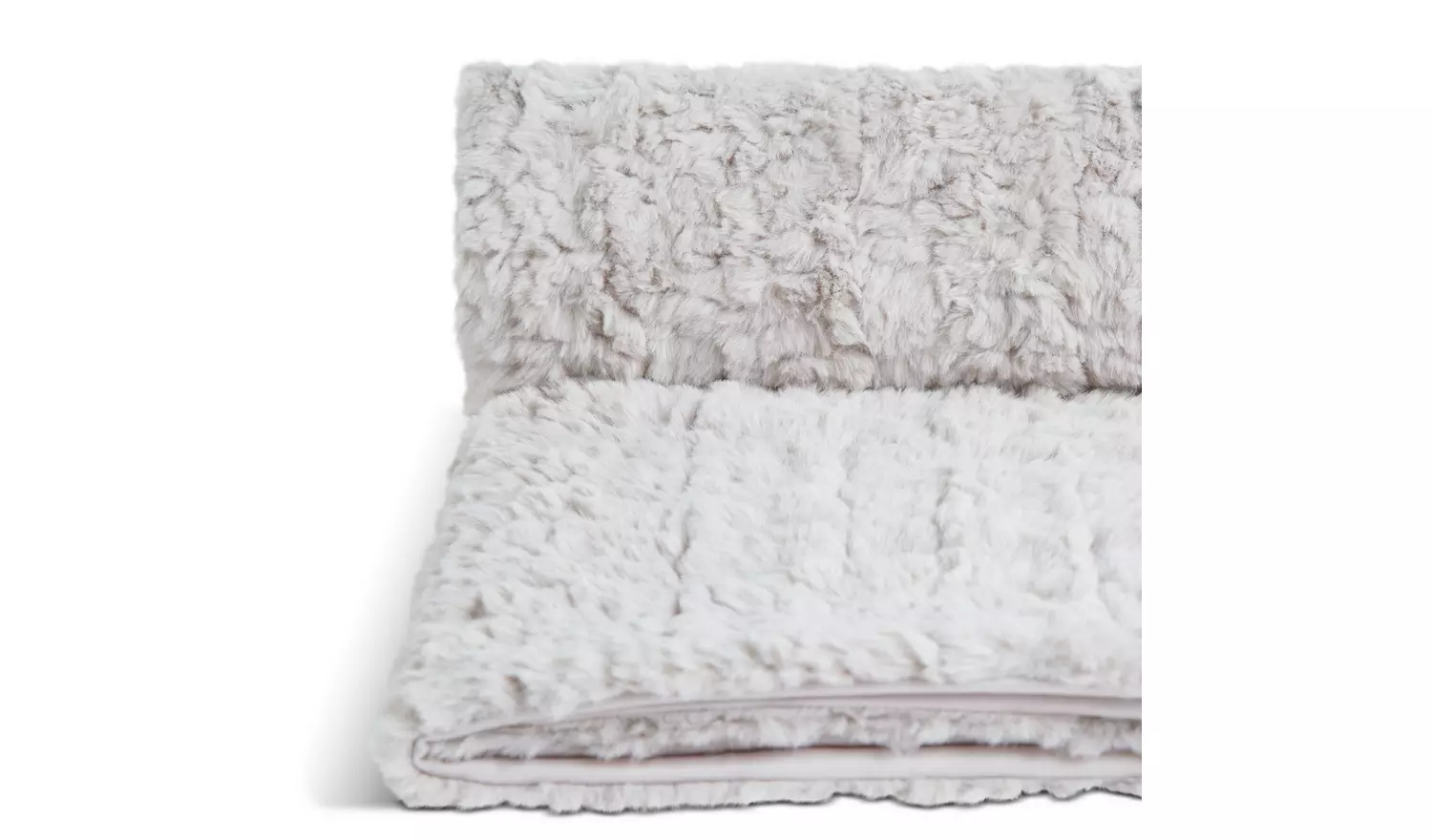 Habitat Faux Fur Textured Throw - Neutral - 125x150cm