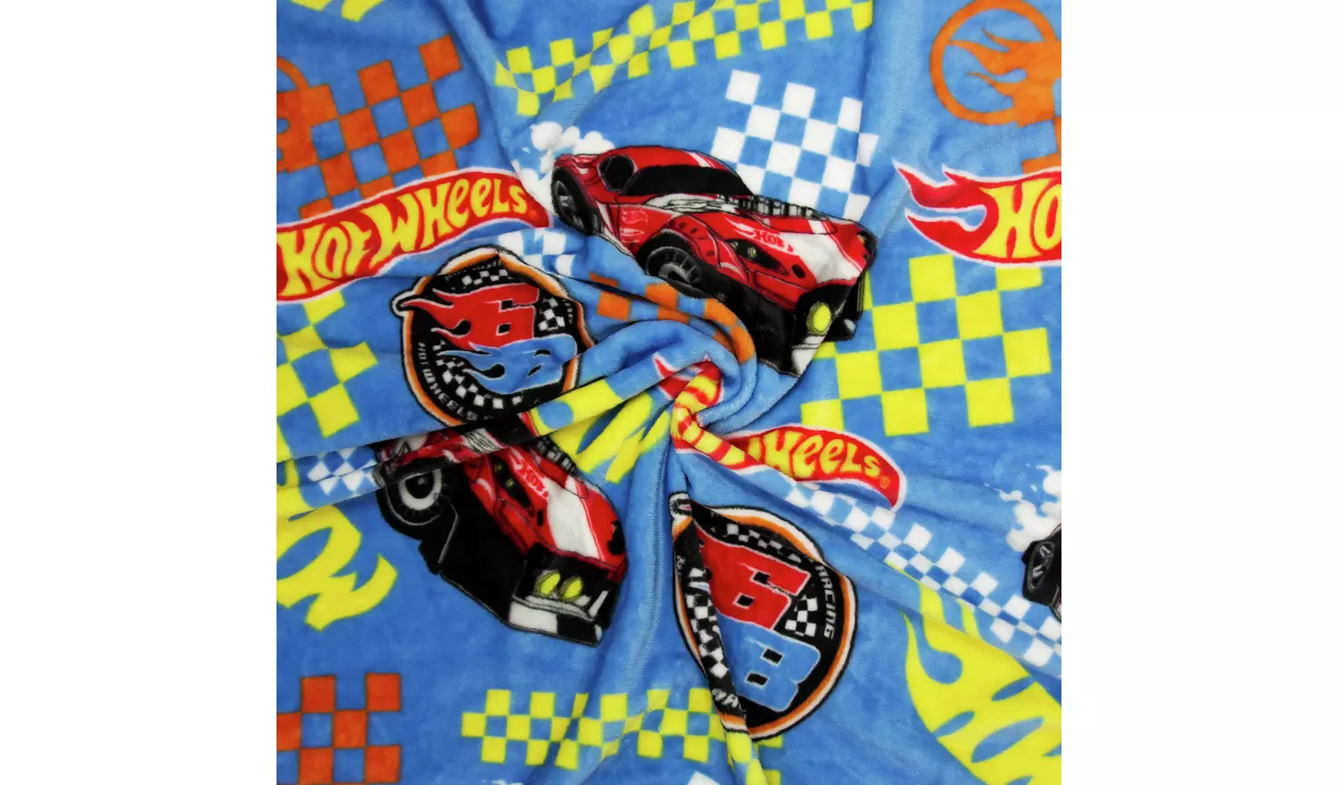 Hot Wheels Fleece Throw - Blue - 100x150cm