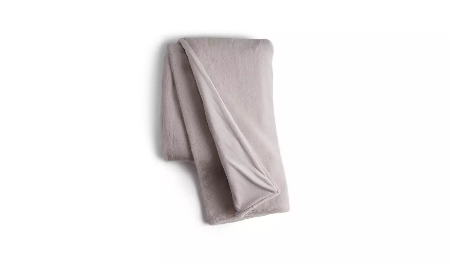 Habitat Faux Fur Plain Throw - Neutral - 150x200cm