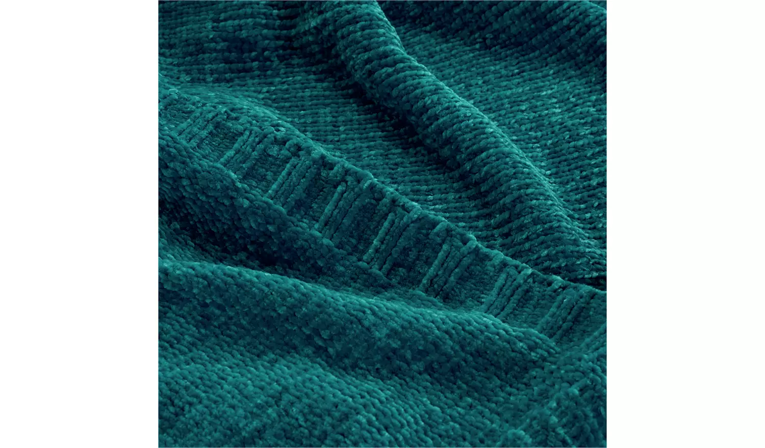 Habitat Chenille Throw - Teal Blue - 125x150cm