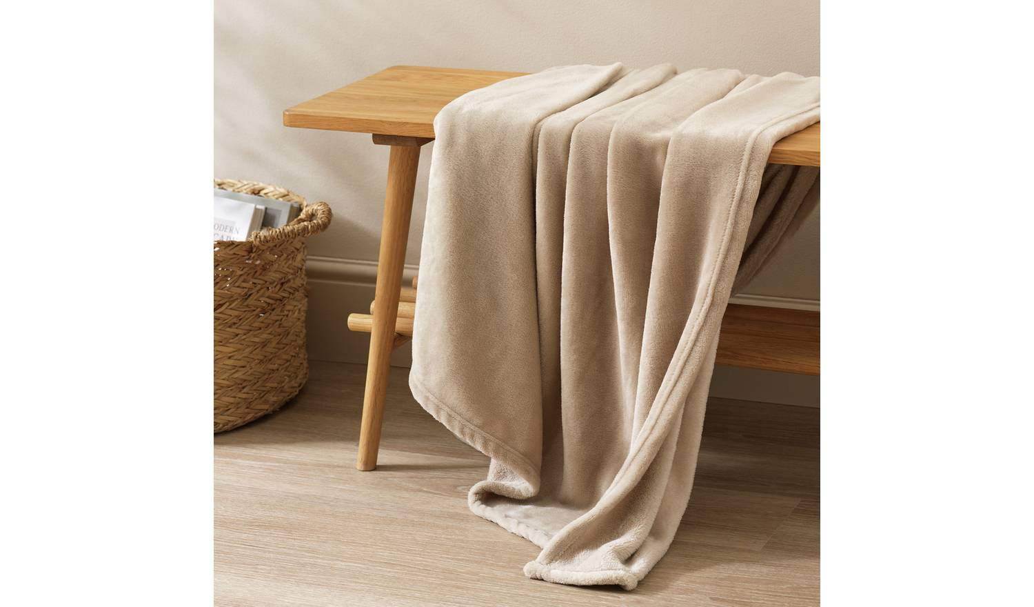 Argos Home Super Soft Fleece Throw - 125x150cm - Taupe