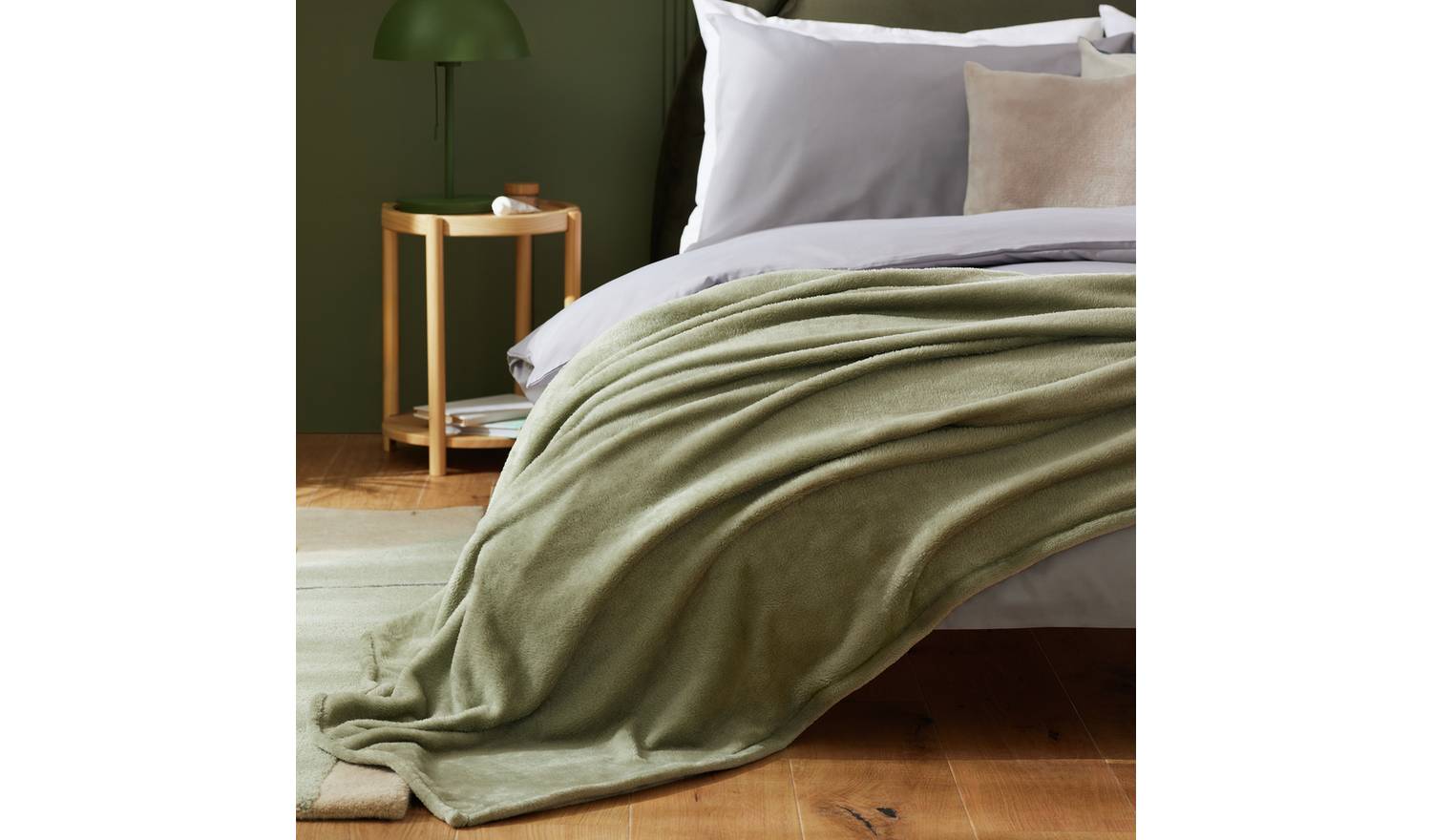 Agros Home Fleece Throw - Sage - 150x200cm