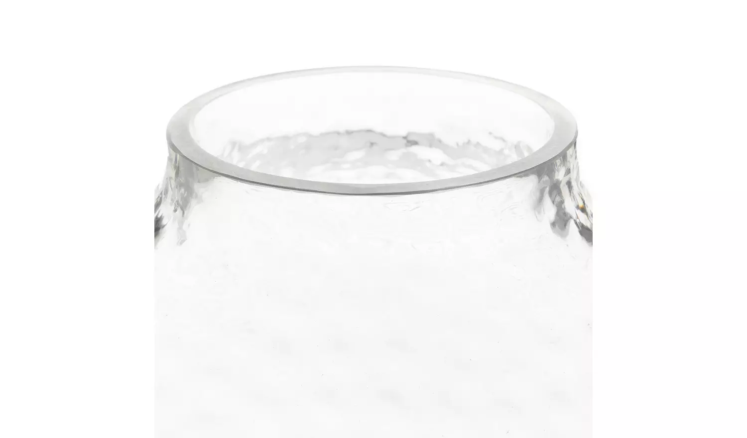 Habitat Hammered Wooden Base Hurricane Candle Holder