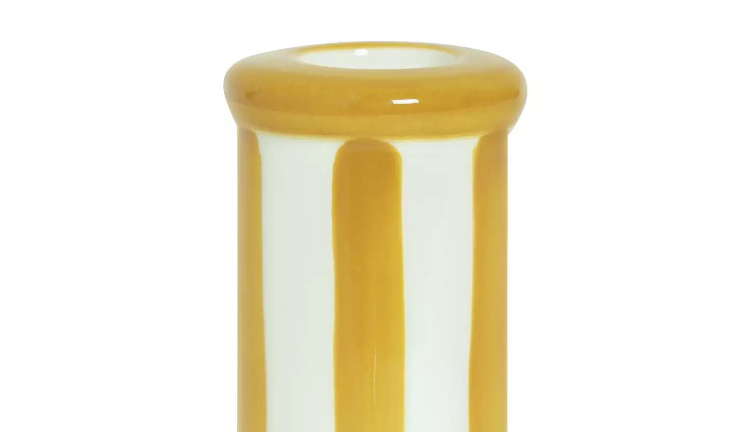 Habitat Stripe Taper Candle Holder - Mustard