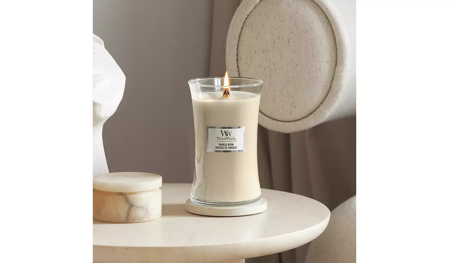 Woodwick Large Jar Candle - Vanilla Bean