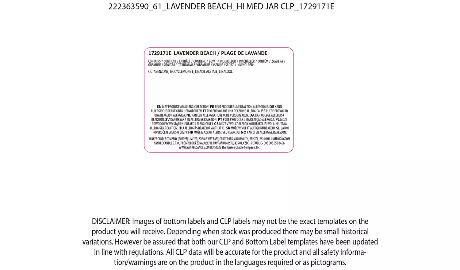 Yankee Home Inspiration Medium Jar Candle - Lavender Beach