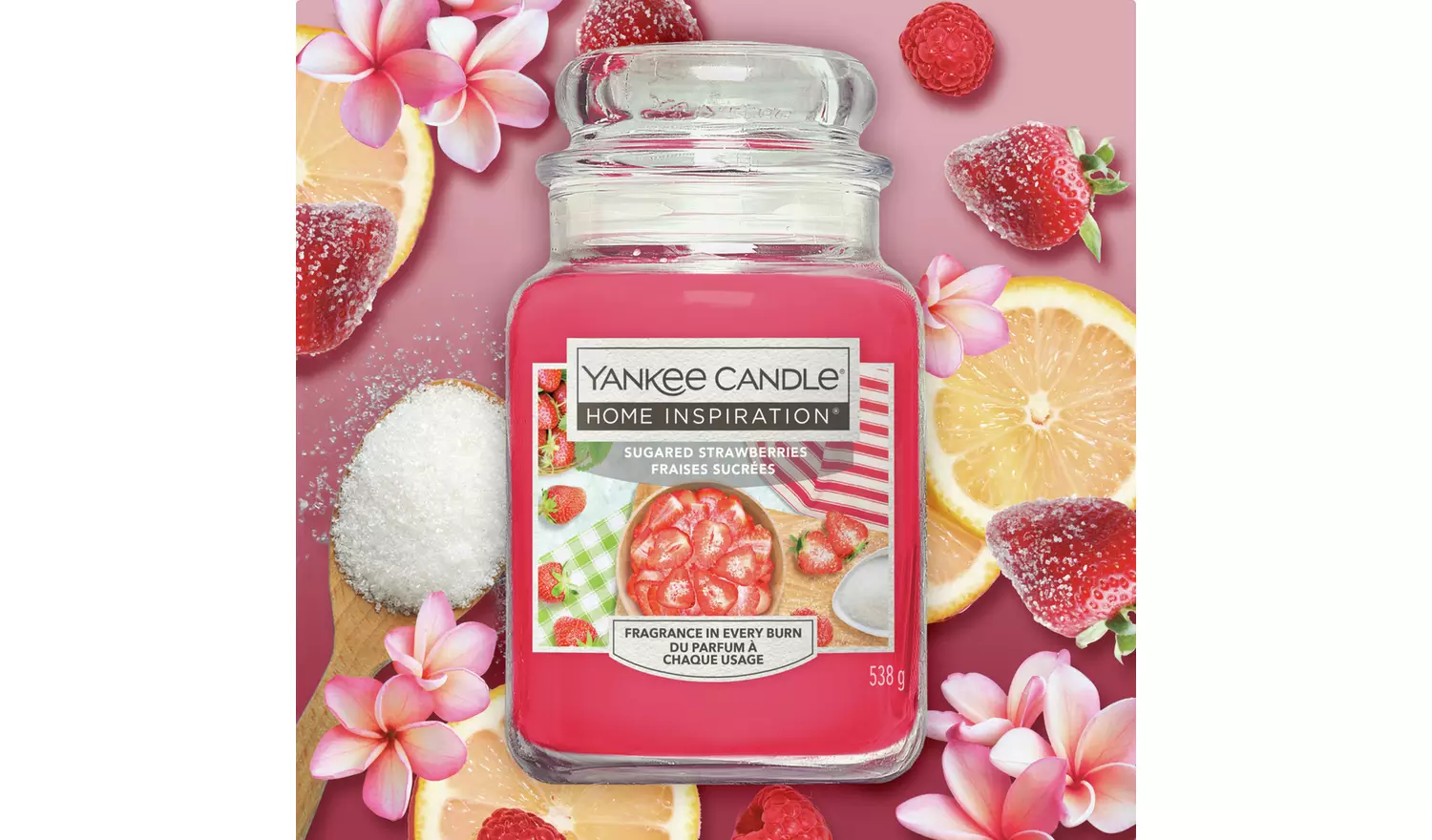 Yankee Home Inspiration Large Candle - Sugared Strawberries