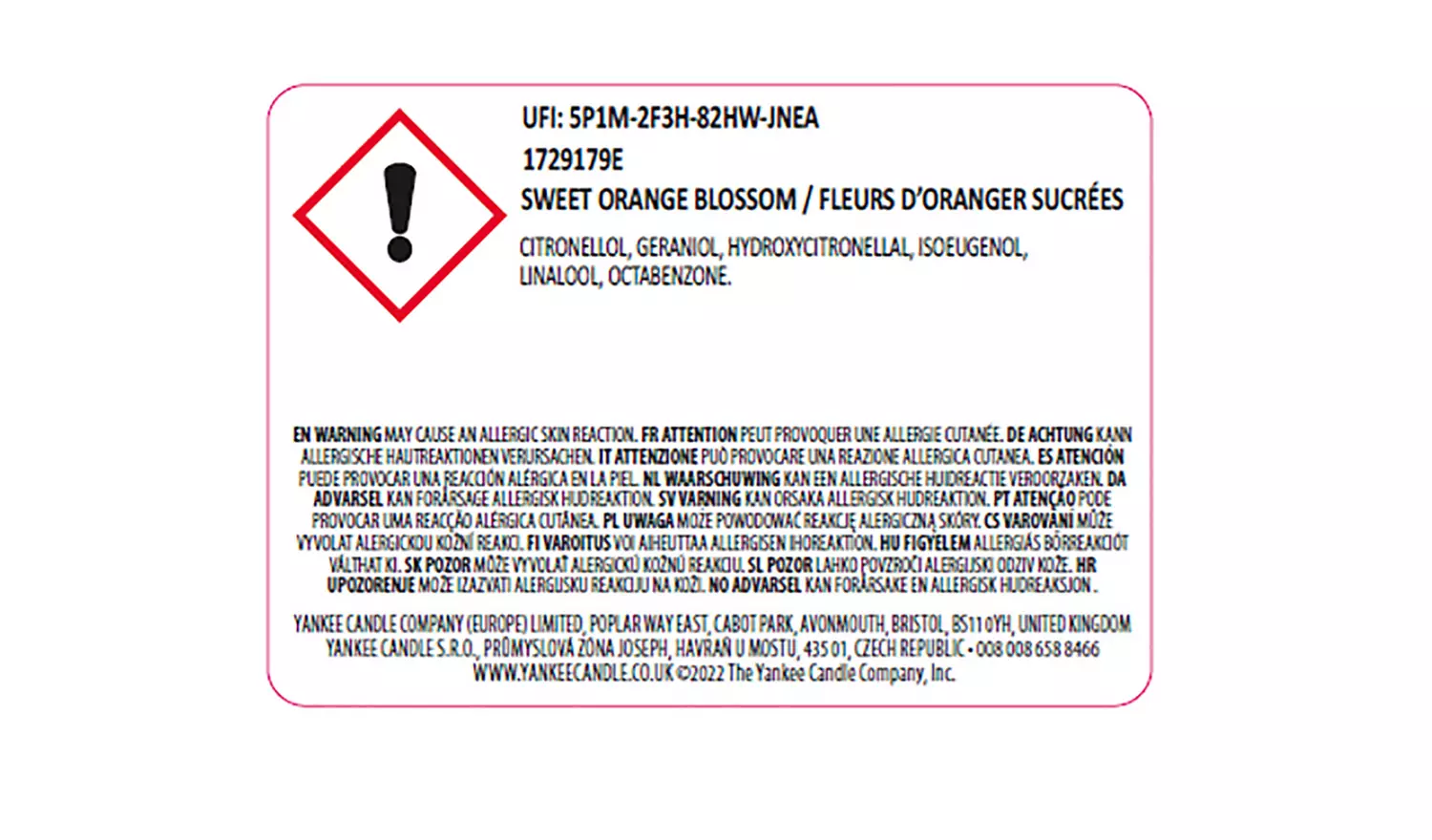 Yankee Home Inspiration Medium Candle - Sweet Orange Blossom