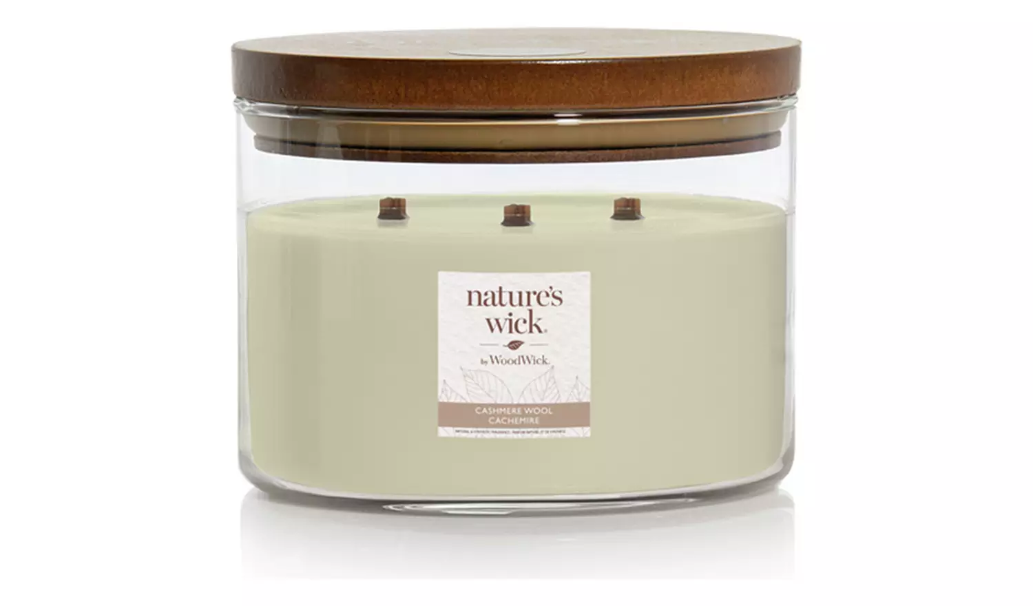 Natures Wick Large Multi Wick Candle - Cashmere Wool
