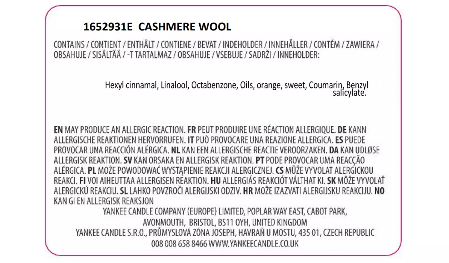 Natures Wick Large Multi Wick Candle - Cashmere Wool