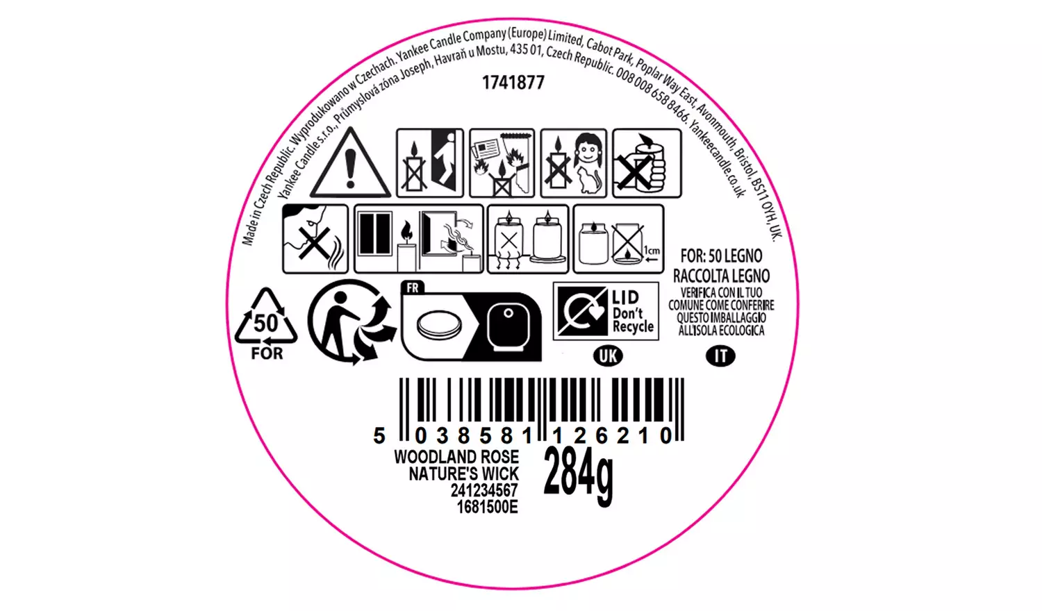 Nature's Wick Medium Jar Candle - Woodland Rose